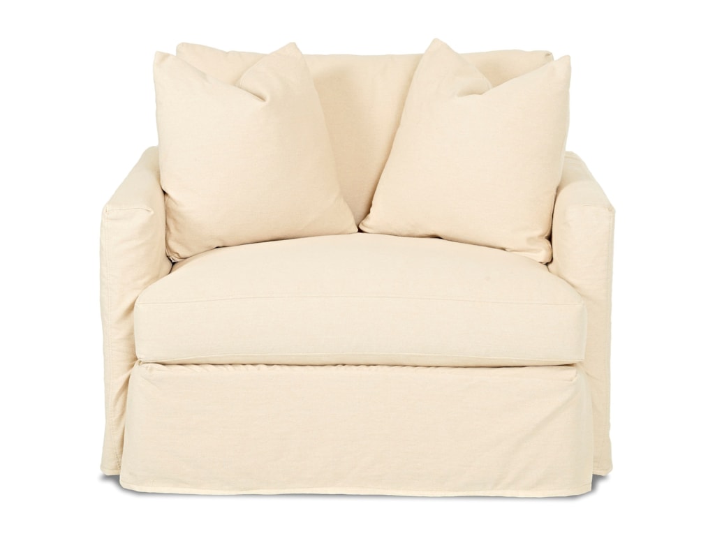 Klaussner Leisure D4133 C Chair With Slipcover Dunk Bright Klaussner Leisurechair With Slipcover