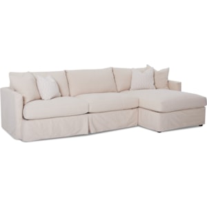 Klaussner Leisure 2 Pc Sectional Sofa With Slipcover And Raf Chaise H L Stephens Sectional Sofas