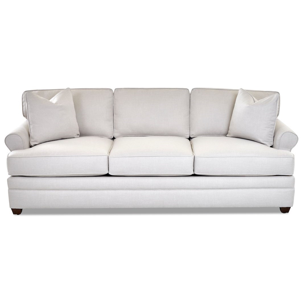 Klaussner Living Your Way K8122 S Casual Sofa With Rolled Arms