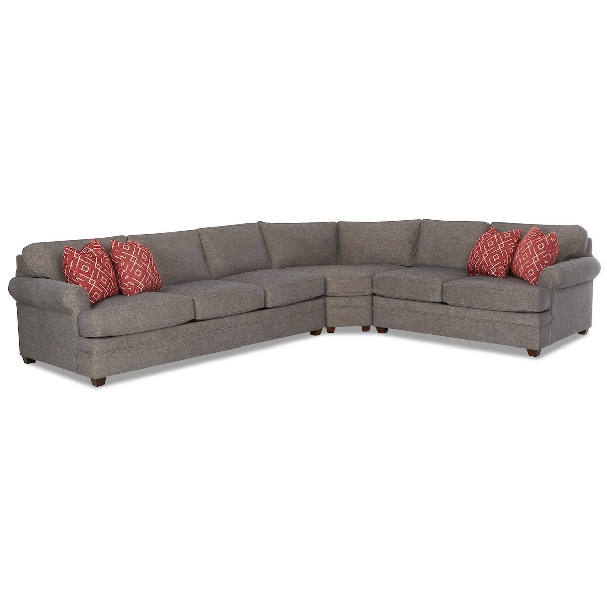 Klaussner Living Your Way Casual 3 Piece Sectional Sofa With Laf