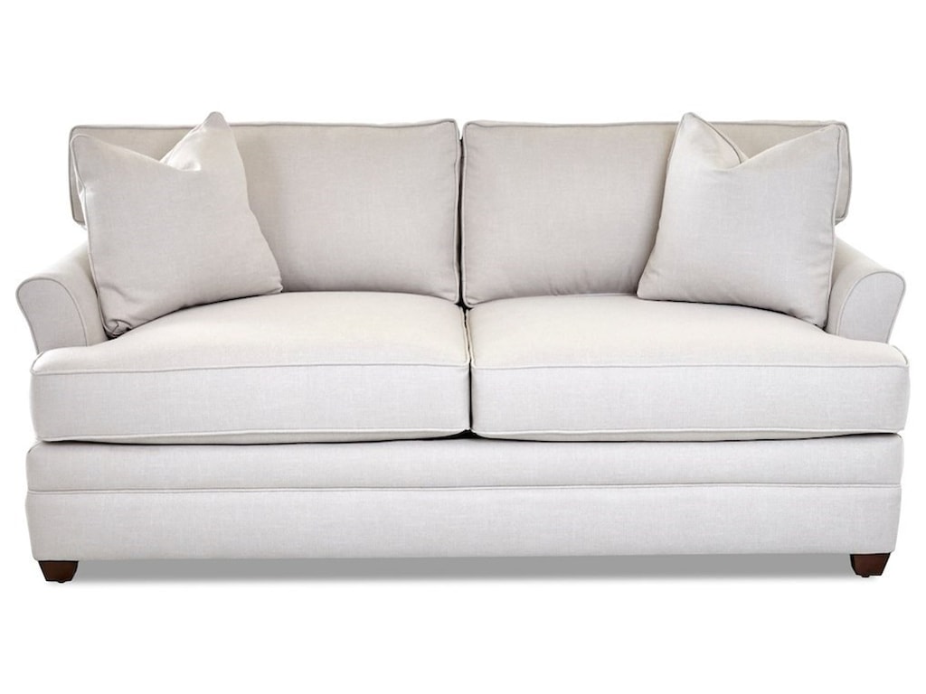 Klaussner Living Your Way Transitional Apartment Sofa With Klaussner Living Your Way Transitional Apartment Sofa With