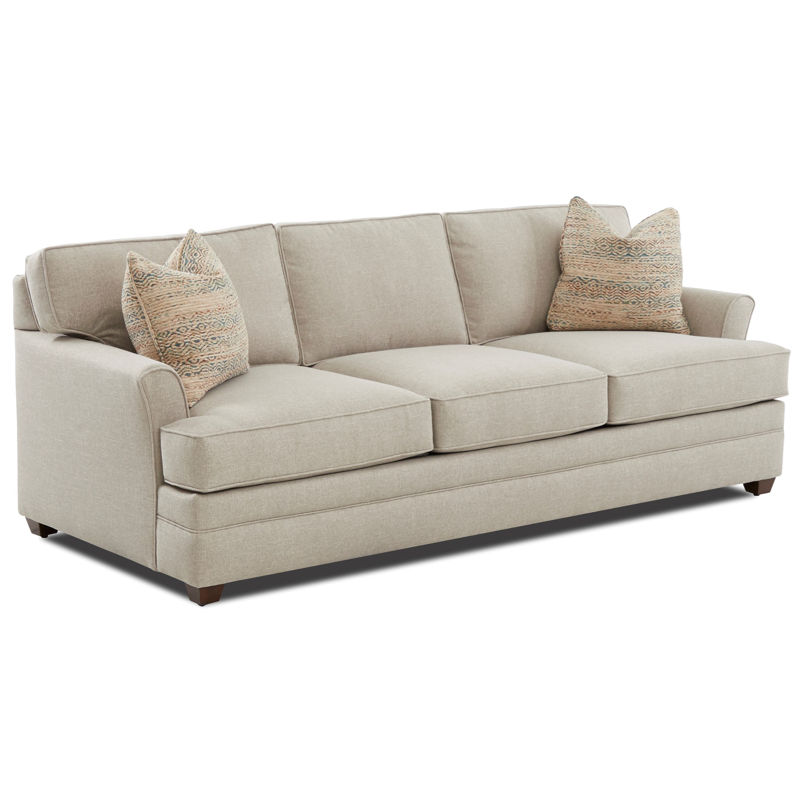 Living Your Way Transitional Flared Arm Sofa With Enso Memory Foam
