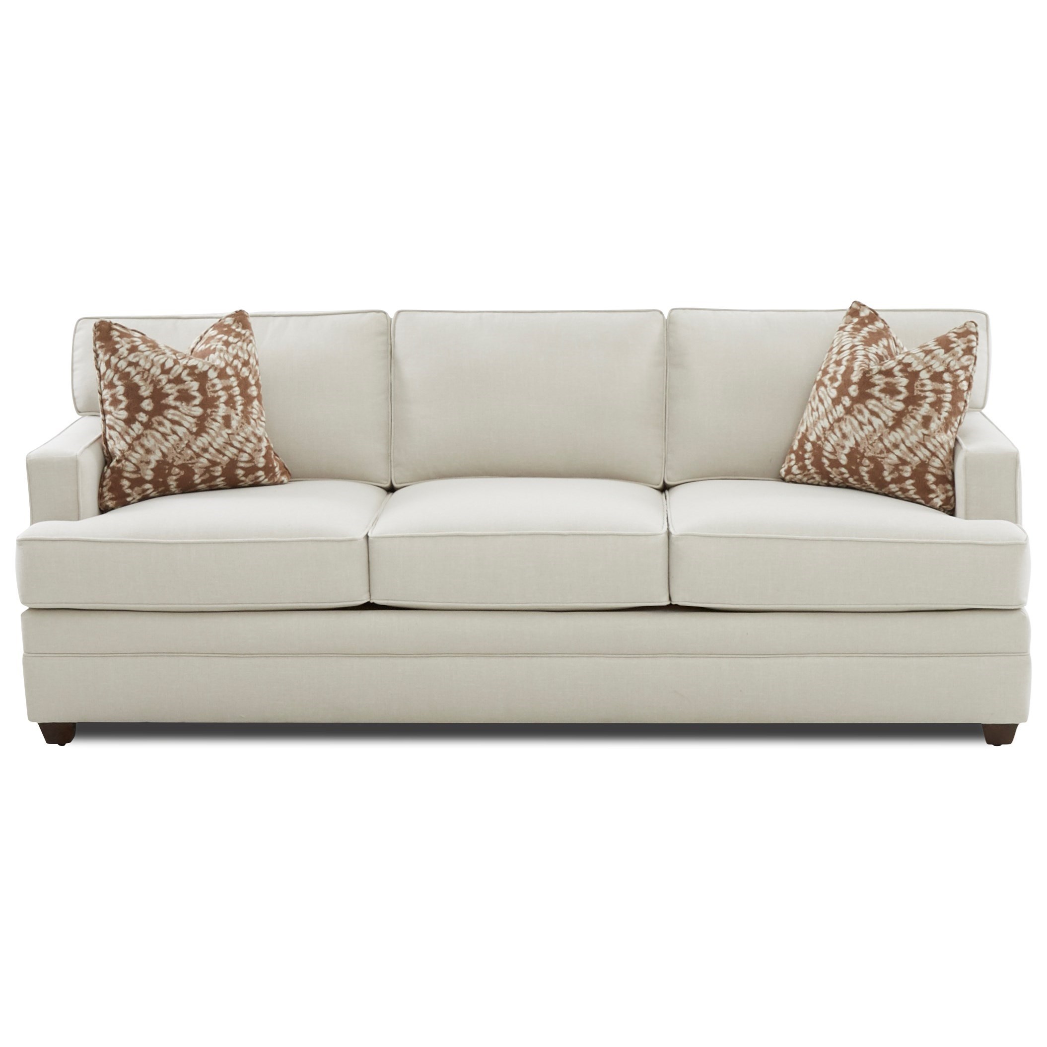 Klaussner Living Your Way Contemporary Track Arm Sofa Sleeper With