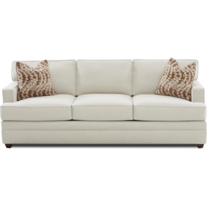 Klaussner Living Your Way K8322 Dqsl Contemporary Track Arm Sofa Sleeper With Dreamquest Mattress Pilgrim Furniture City Sleeper Sofas