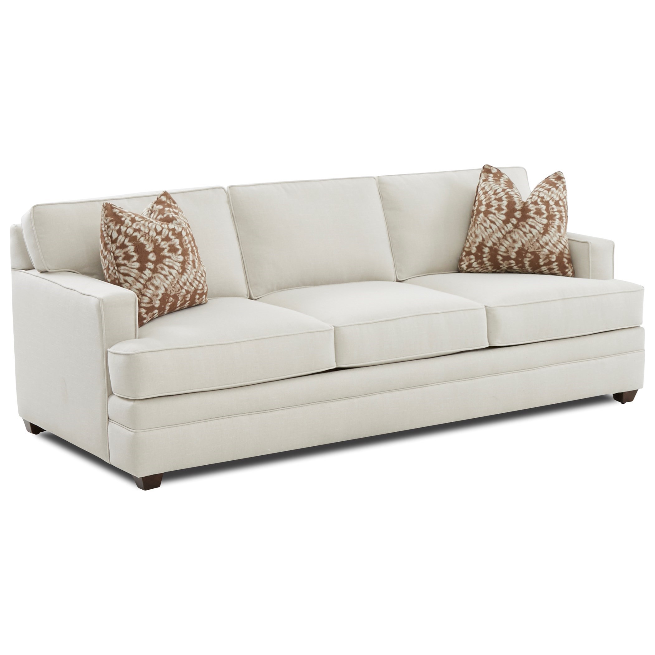 Klaussner Living Your Way K8322 Eqsl Contemporary Track Arm Sofa