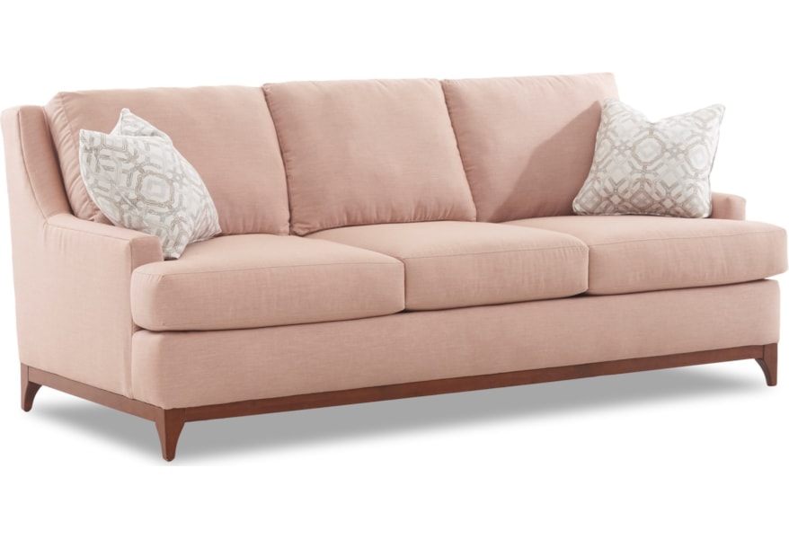 Belfort Basics Riley Contemporary Sofa With Wood Base Belfort Basics Riley Contemporary Sofa