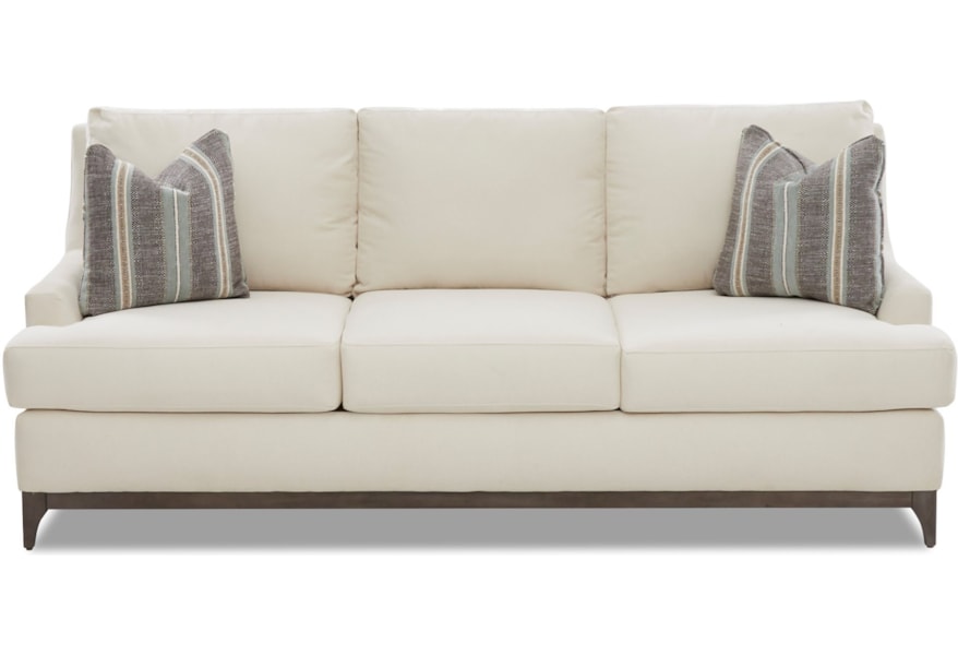 Belfort Basics Riley Contemporary Sofa With Wood Base Belfort Basics Riley Contemporary Sofa