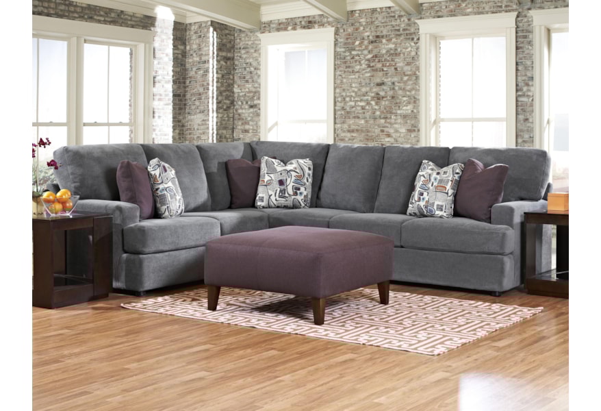 Klaussner Maclin K91500 Contemporary 2 Piece Sectional Sofa Dunk Contemporary 2 Piece Sectional Sofa