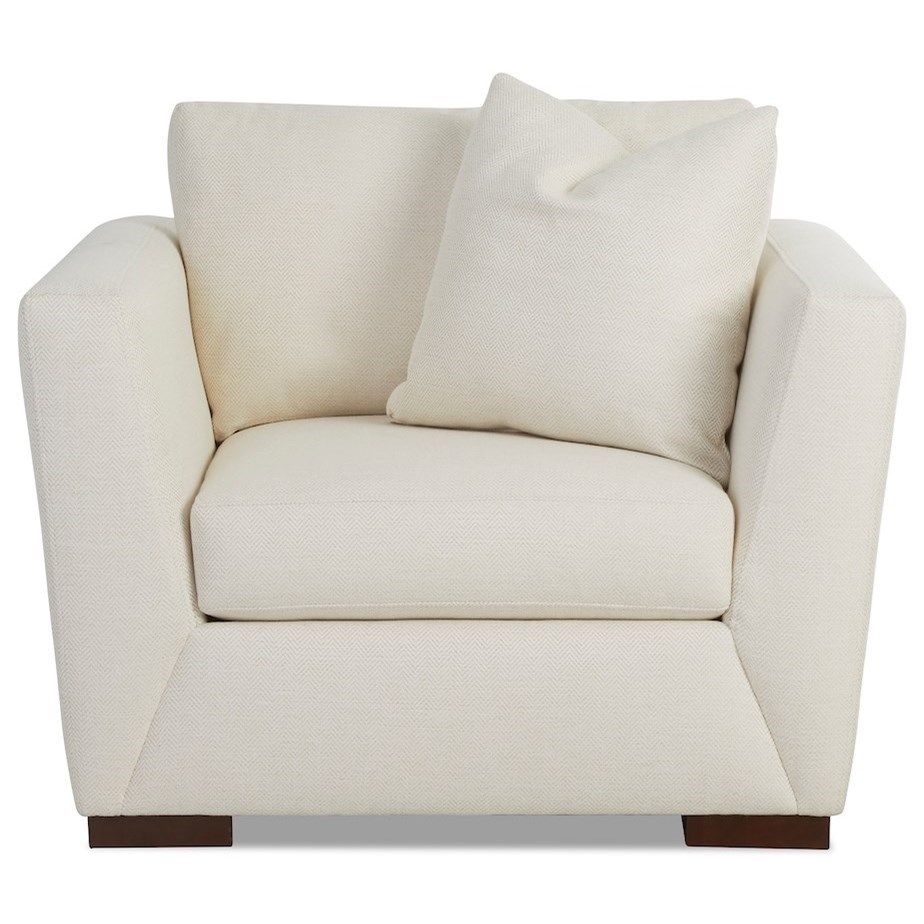 Klaussner Milo Contemporary Oversized Chair Wayside Furniture Chair A Half