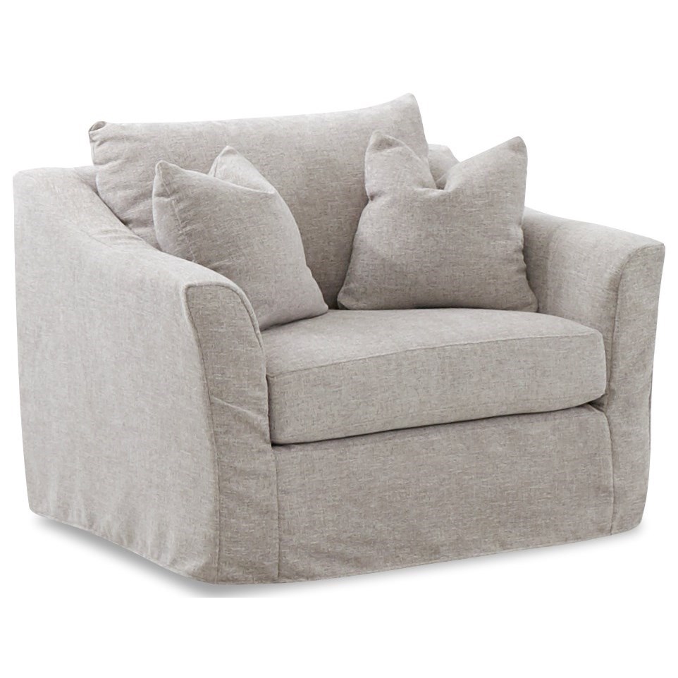 Klaussner Minna Slipcover Chair With Down Blend Cushions