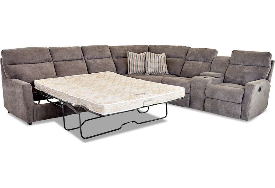 Klaussner Daphne 5 Seat Reclining Sectional Sofa with Left Arm 