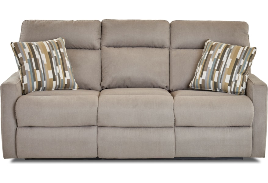 Daphne Power Reclining Sofa With Soft Track Arms And Pillows By Klaussner At Dunk Bright Furniture Daphne Power Reclining Sofa With Soft Track Arms And Pillows By Klaussner At Dunk Bright Furniture
