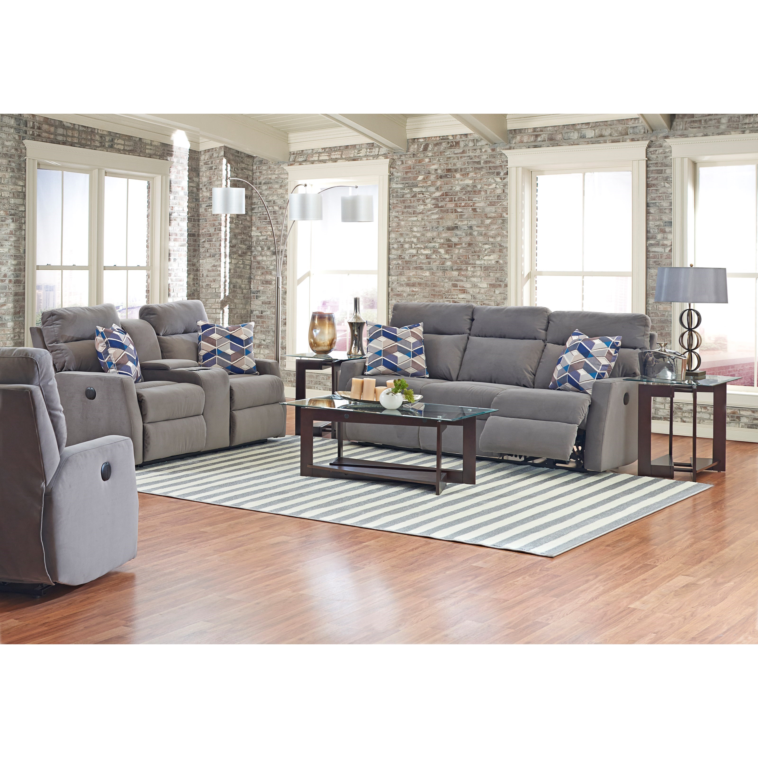 Klaussner Daphne Power Reclining Sofa With Soft Track Arms And