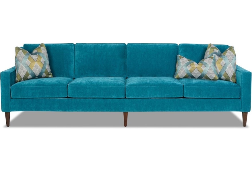 Klaussner Noho Contemporary Extra Large Sofa With Track Arms Klaussner Noho Contemporary Extra Large