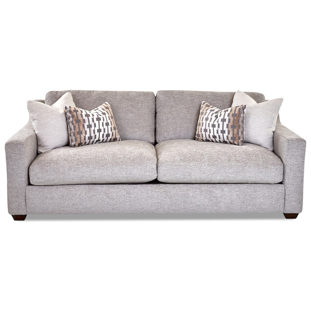 Klaussner Novato Sofa With Down Blend Cushions Novello Home Furnishings Sofas