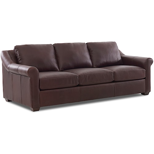 Klaussner Nyree Casual Leather Sofa Furniture Options New York Klaussner Nyree Casual Leather Sofa