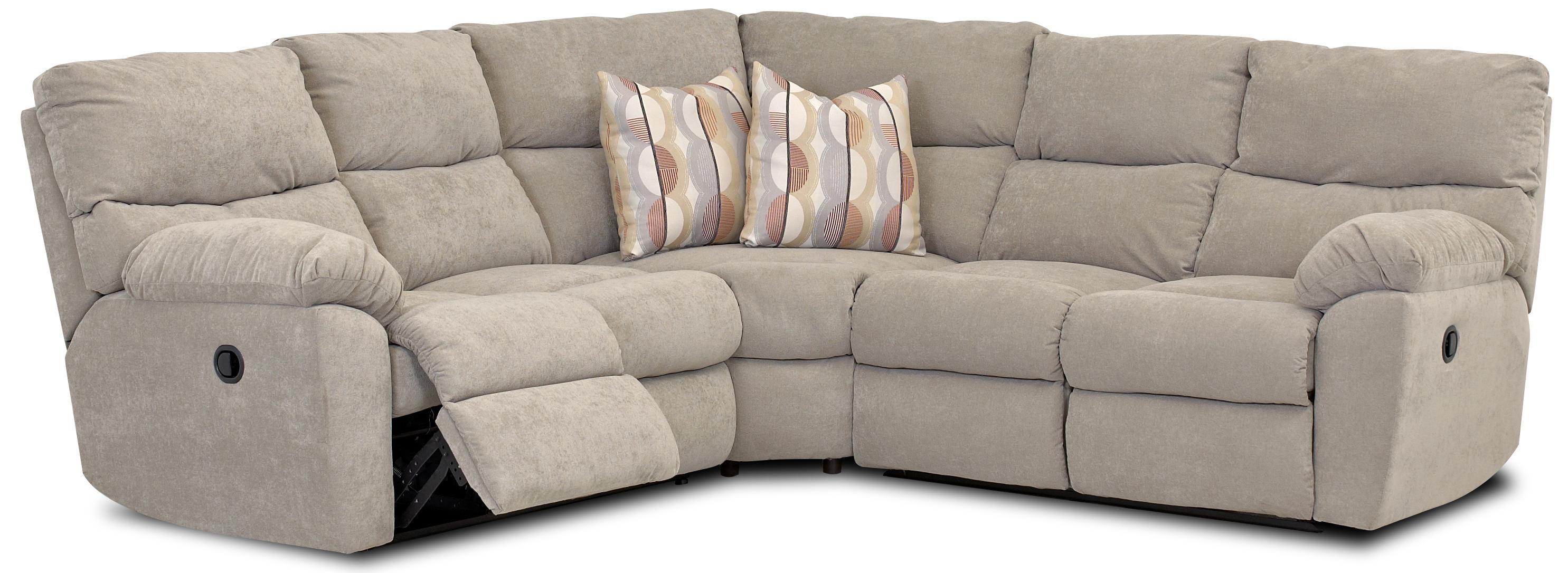 Klaussner Odessa Casual Power Reclining Sectional With Accent