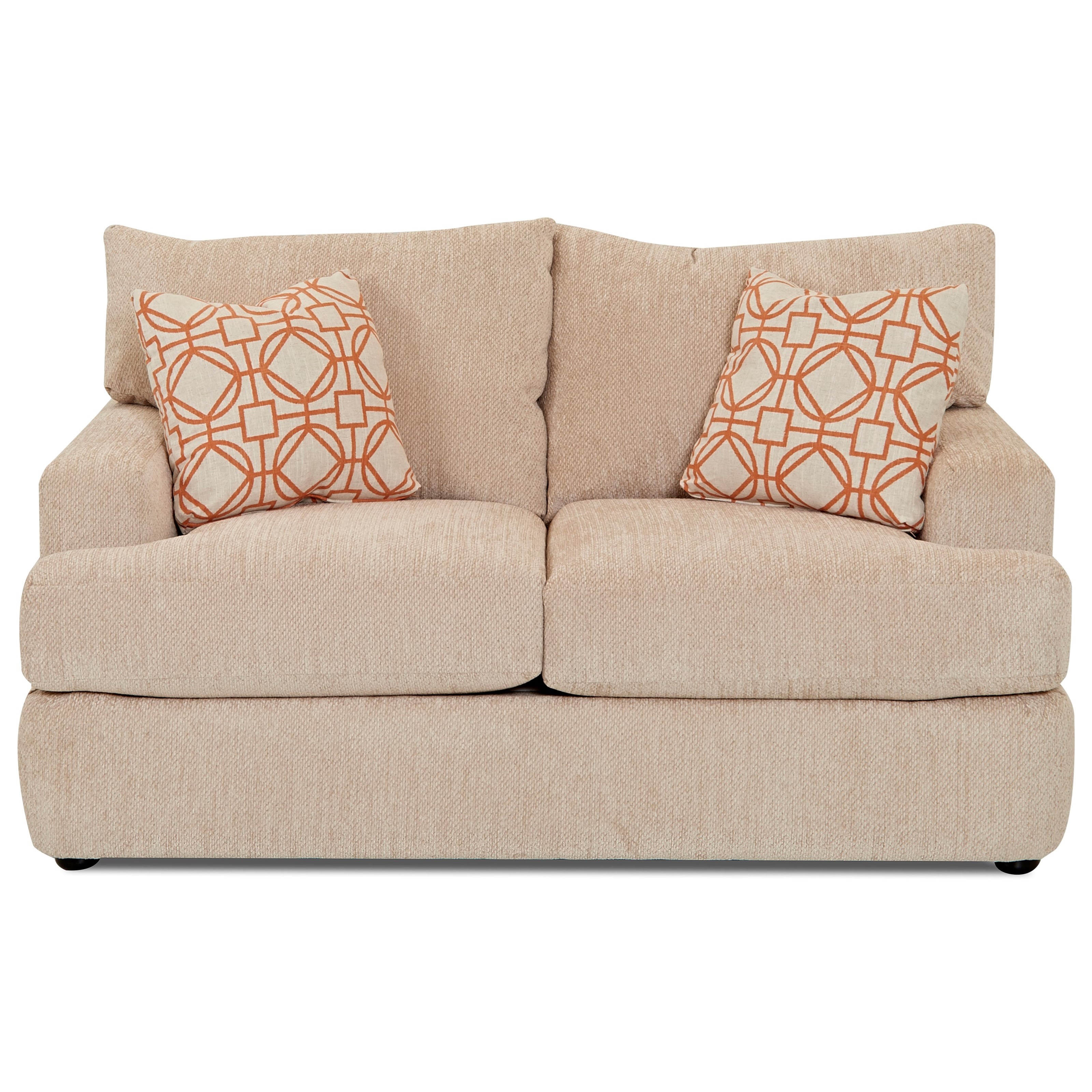 Klaussner Oliver K41400 Ls Contemporary Track Arm Loveseat