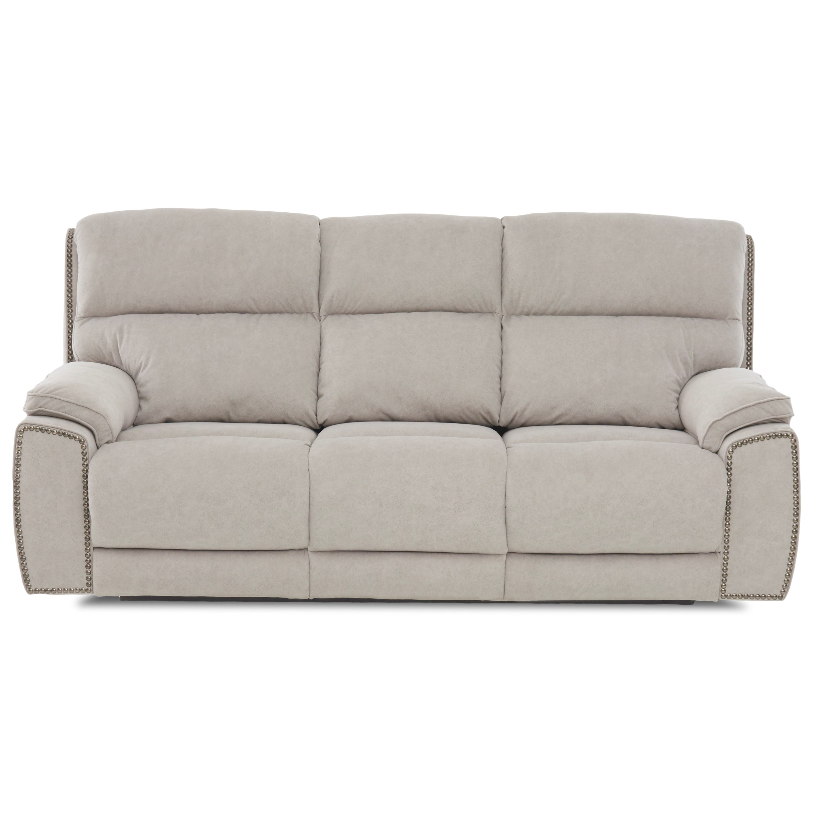 Klaussner Omaha Reclining Sofa With Nailheads H L Stephens