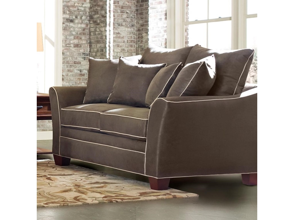 Klaussner Posen 83800 Ls Contemporary Loveseat With Contrasting Welt Klaussner Posenloveseat