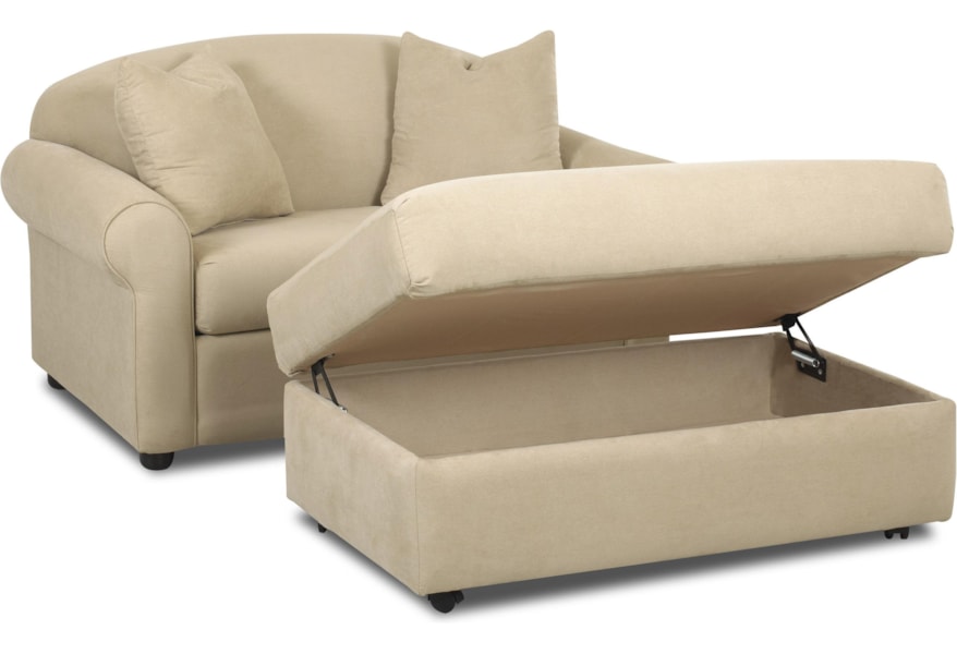 Klaussner Possibilities Chair Sleeper And Storage Ottoman Set Suburban Furniture Sets Chair Sleeper And Storage Ottoman Set