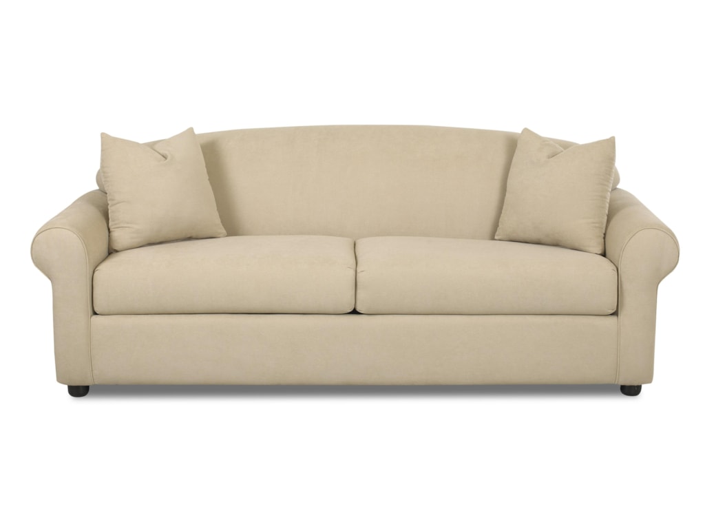 Possibilities Rolled Arm Sofa With Accent Pillows By Klaussner At Value City Furniture