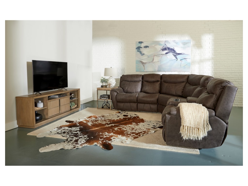 Klaussner ProximoPwr Recline Sofa w/ RAF Cnsl & Pwr Head/Lumb