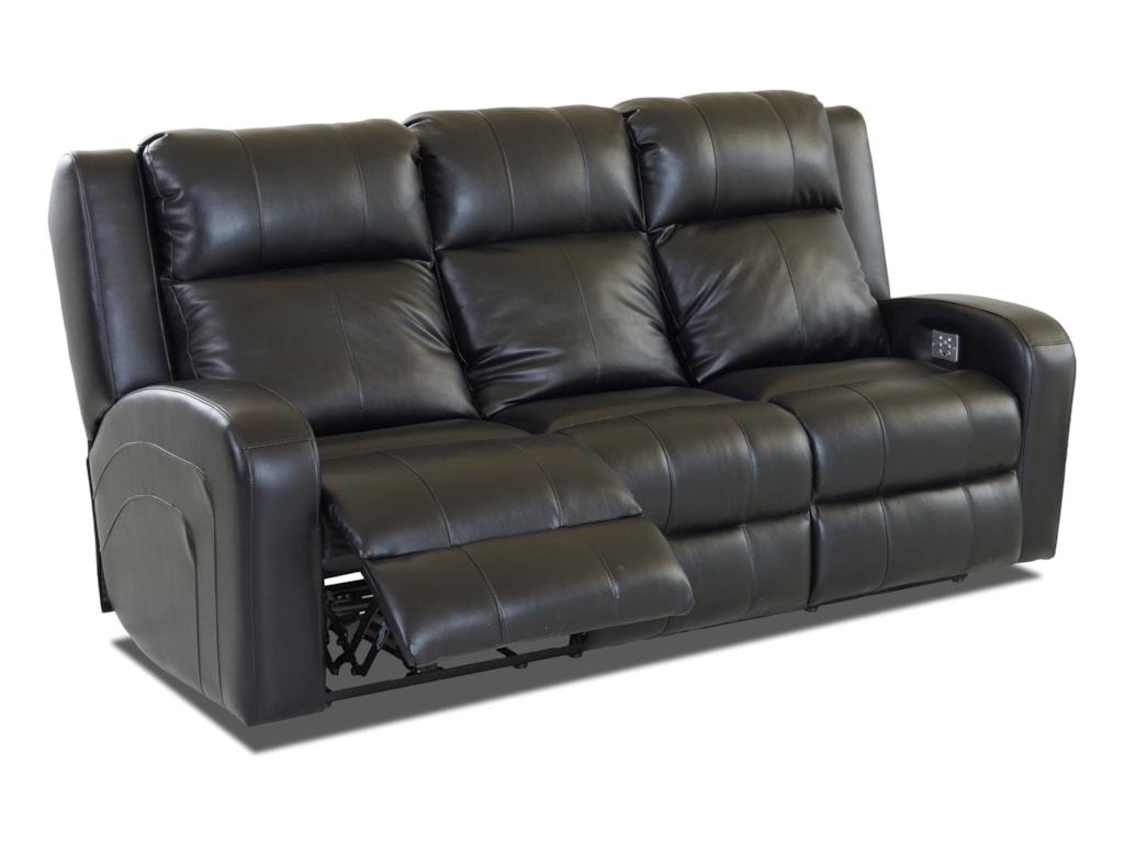 Klaussner RobinsonPower Reclining Sofa w/ Pwr Head & Lumbar