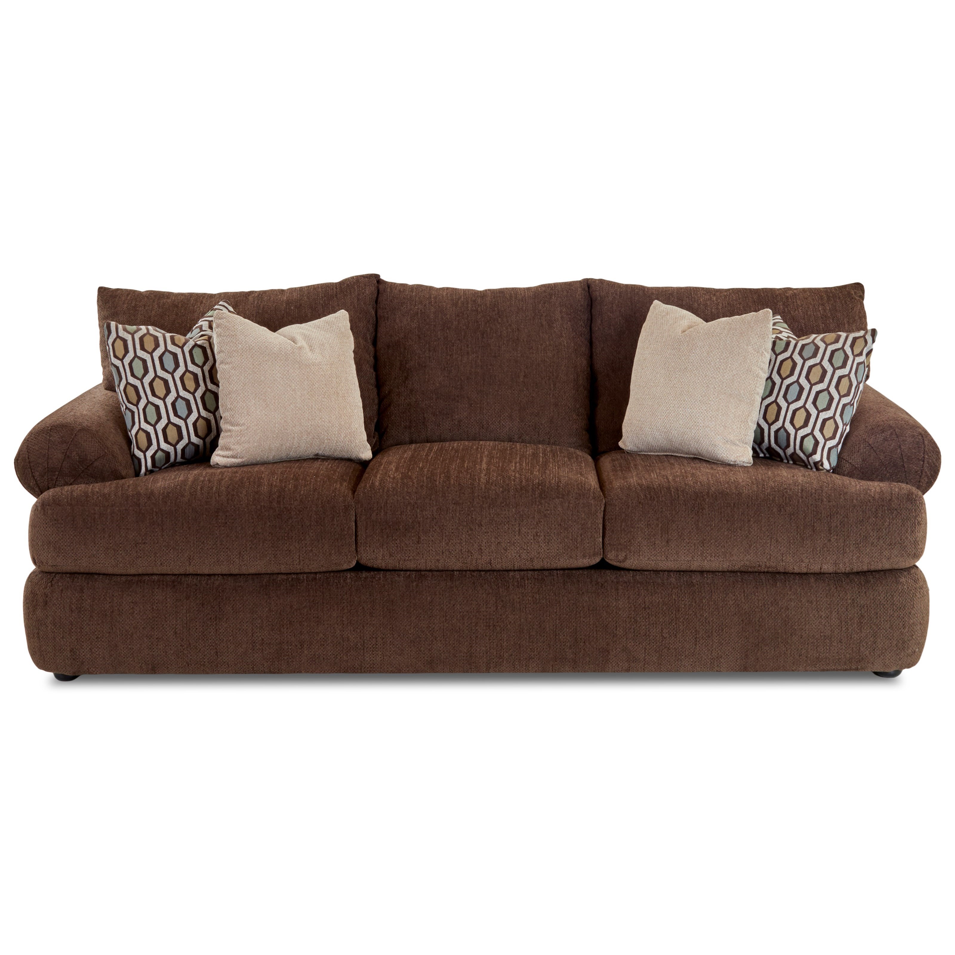 Klaussner Samantha Casual Upholstered Stationary Sofa H L
