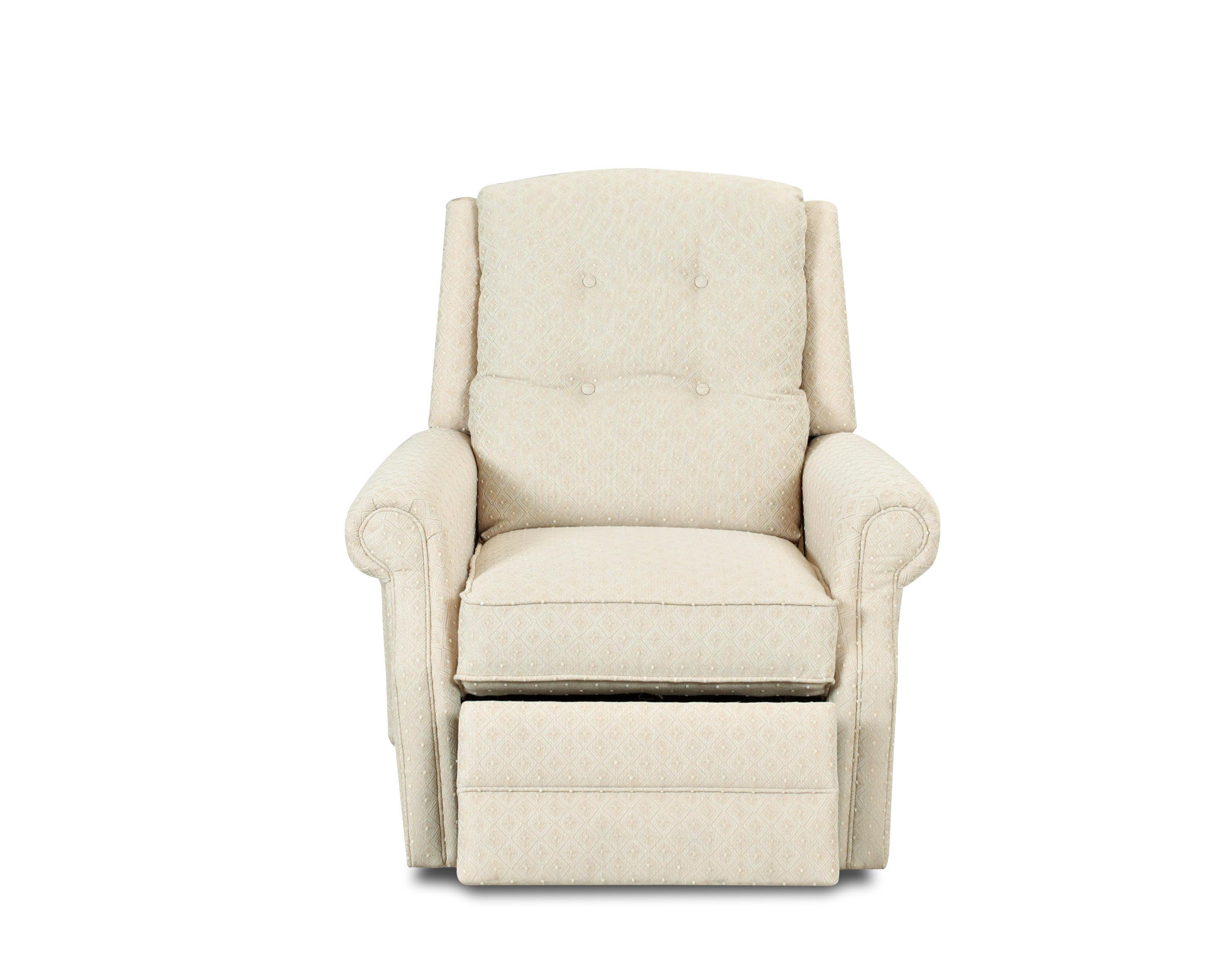 Klaussner Sand Key Transitional Manual Reclining Chair With Rolled