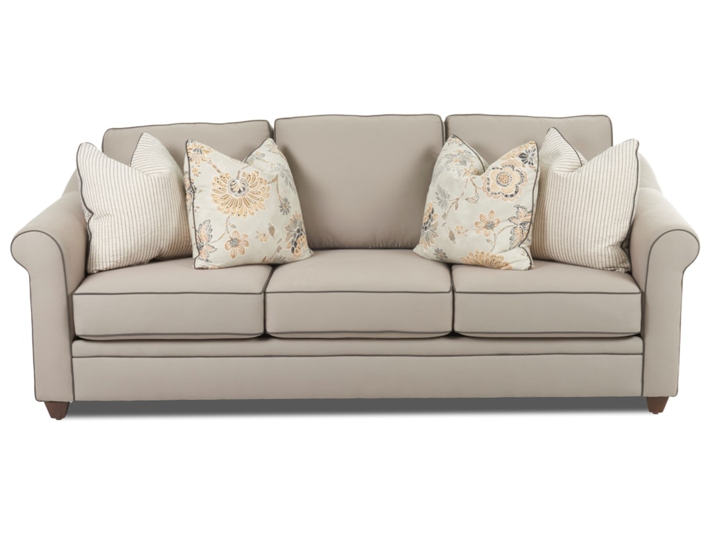 Klaussner Sandy Ridge Transitional Sofa With Rolled Arms Johnny Klaussner Sandy Ridgesofa