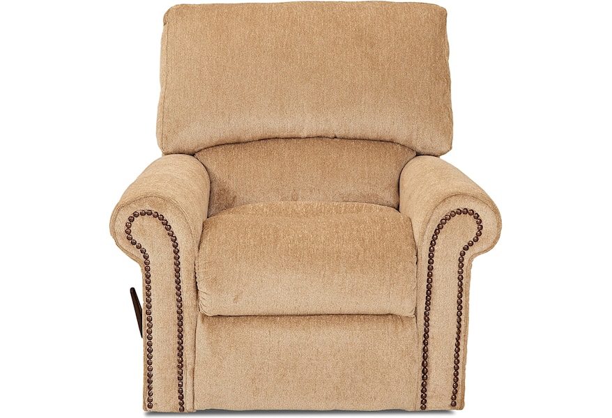 Klaussner Savannah 62413 Rc Reclining Chair With Rolled Arms And