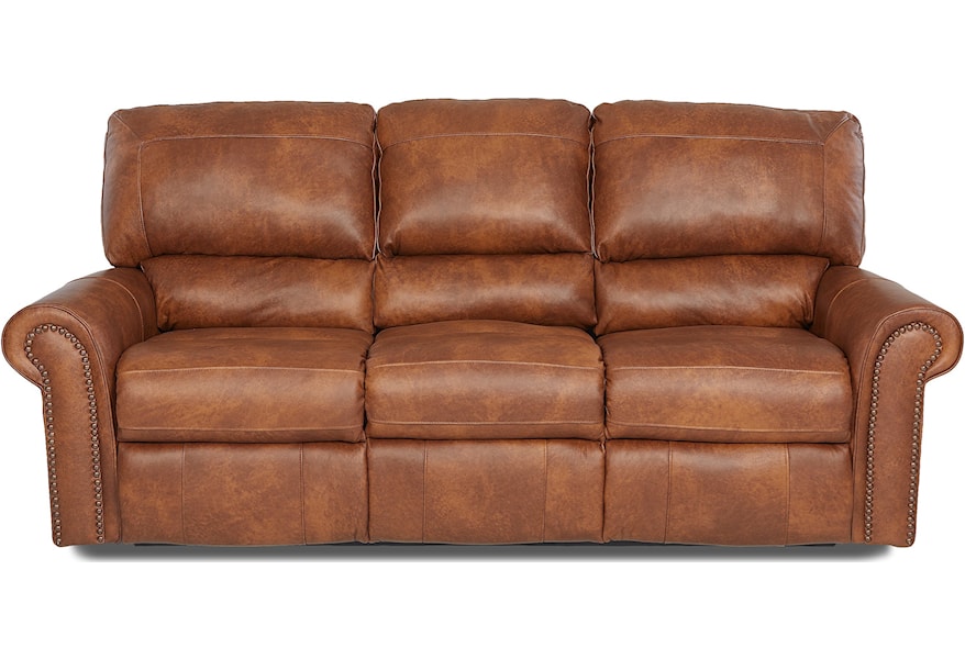Klaussner Savannah Lv62413 Rs Reclining Sofa With Rolled Arms And