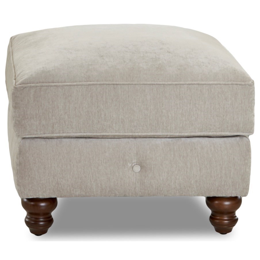 Klaussner Shelby D86200 Otto Ottoman With Buttons Lapeer