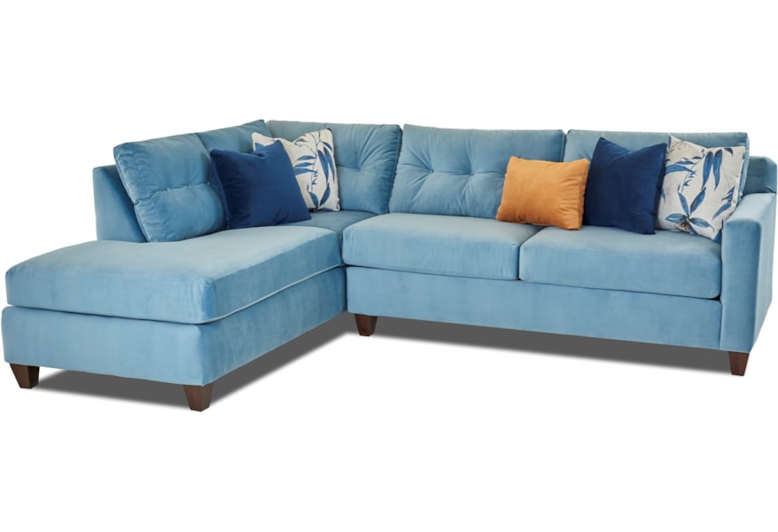 Klaussner Sloane Contemporary Sectional Sofa With Chaise Value Contemporary Sectional Sofa With Chaise