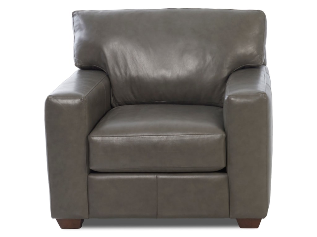 Delivery Estimates Northeast Factory Direct Cleveland Eastlake Southport Contemporary Leather Chair By Klaussner
