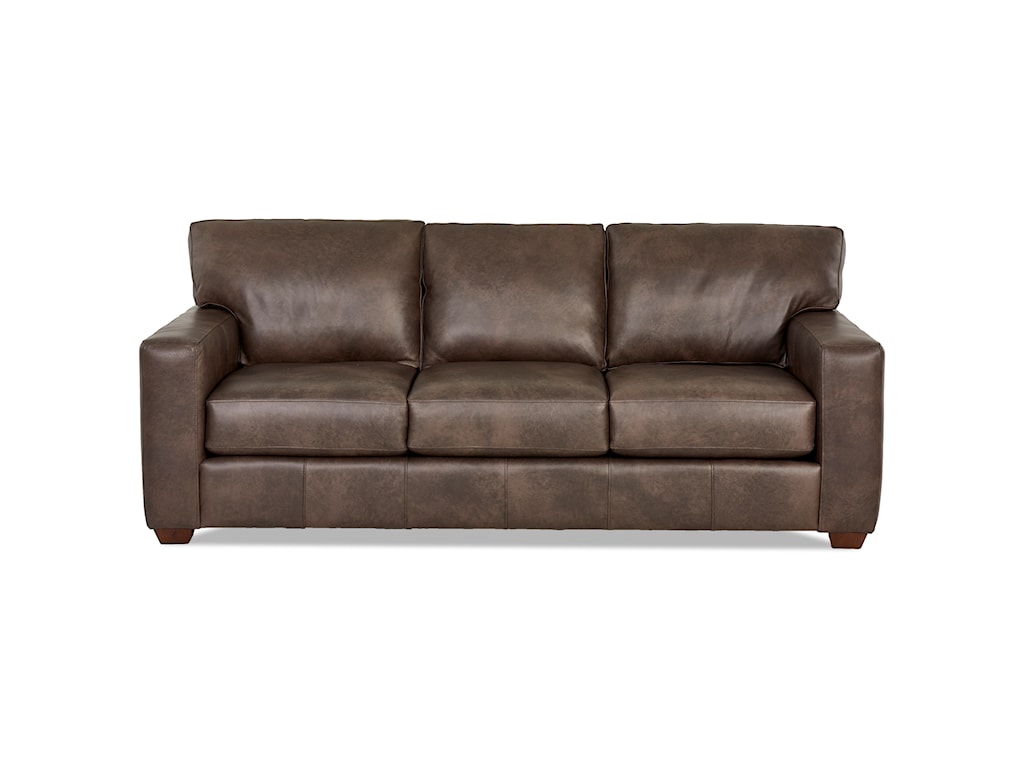 Klaussner Southport Contemporary Leather Sofa Value City
