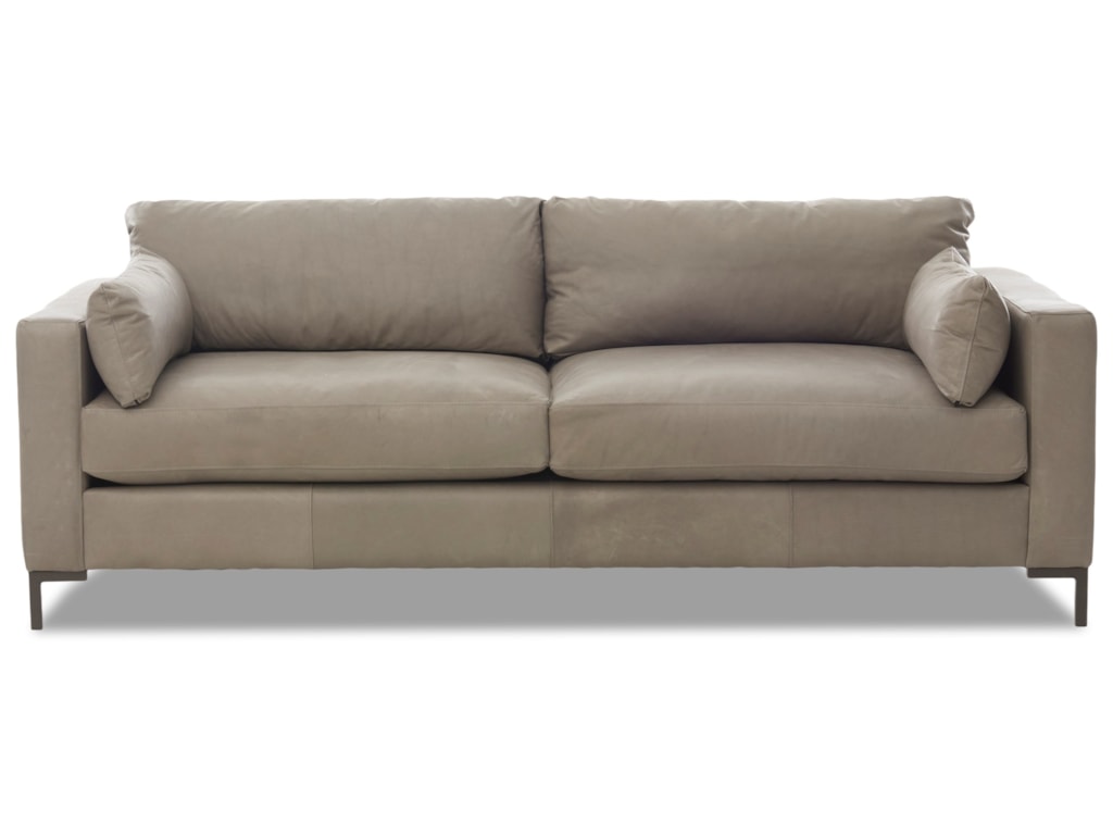 Klaussner Spencer Ld1100 S Contemporary Sofa With Track Arms And Klaussner Spencer Ld1100 S Contemporary Sofa With Track Armetal Legs Gill Brothers Furniture Sofas