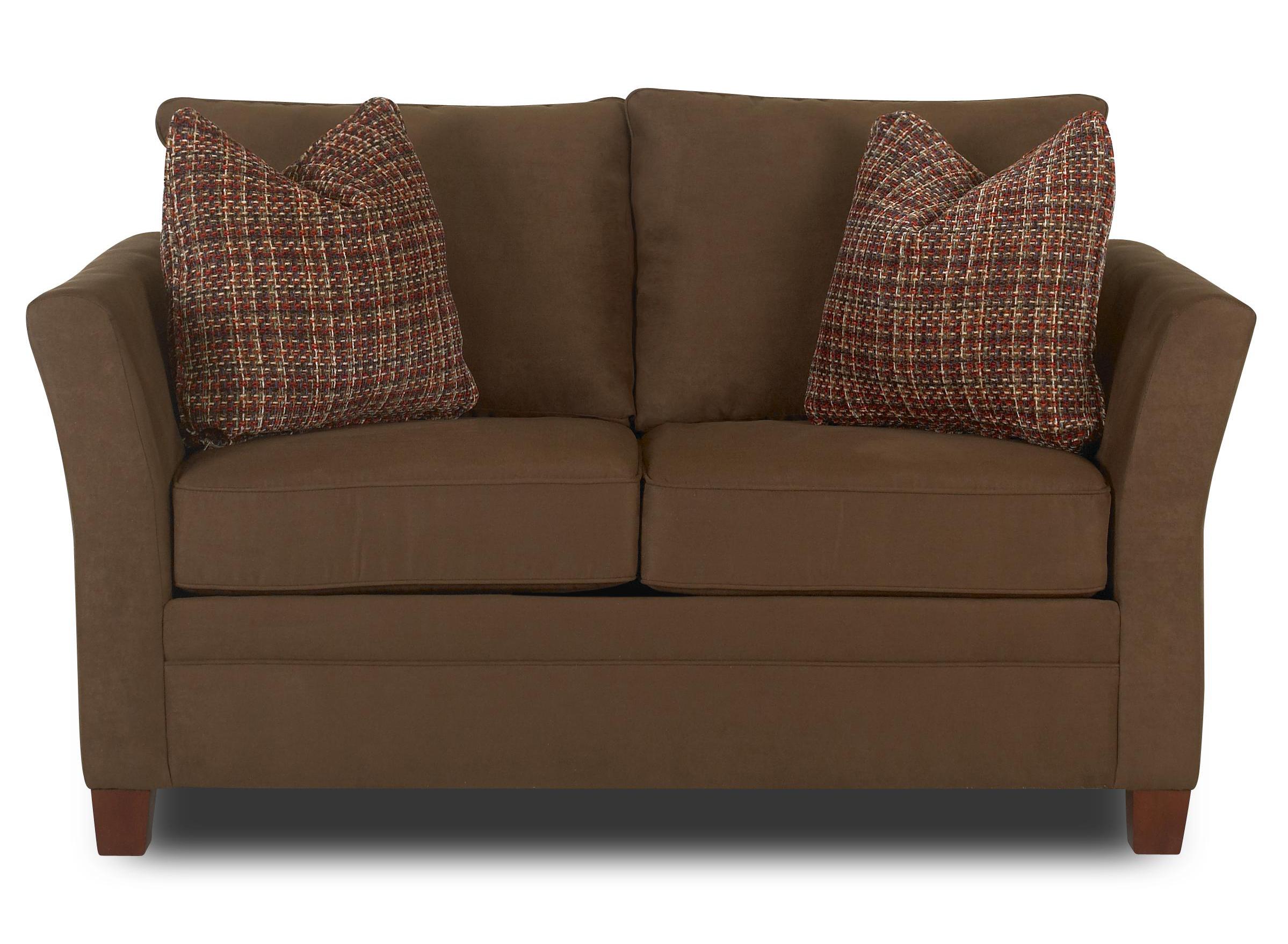 Klaussner Taylor 7700 Ls Contemporary Loveseat With Accent Pillows Lapeer Furniture Mattress Center Loveseats
