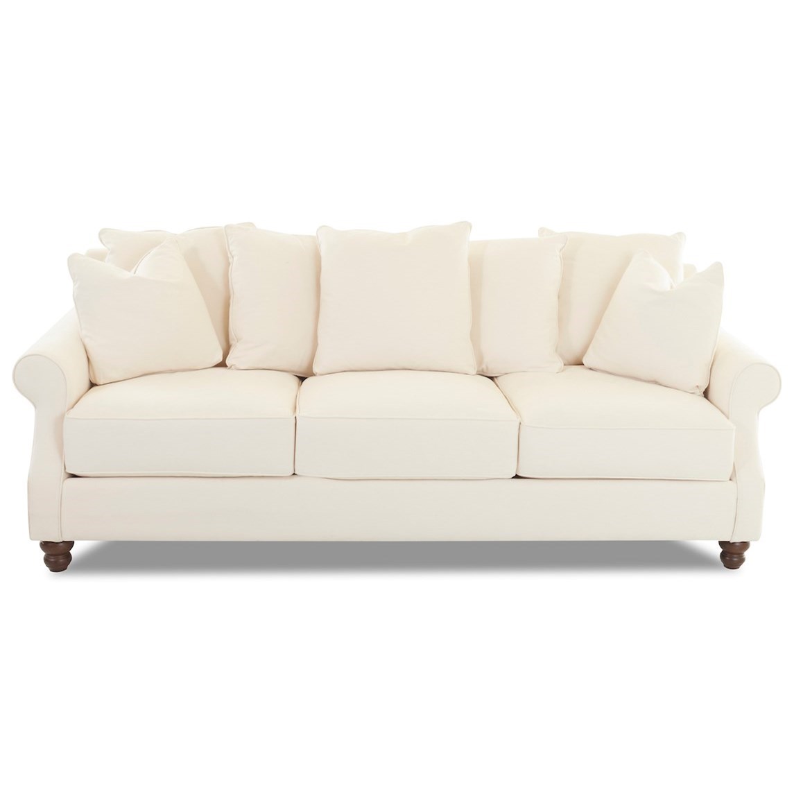 Klaussner Tifton Traditional Sofa With Scattered Back Pillows