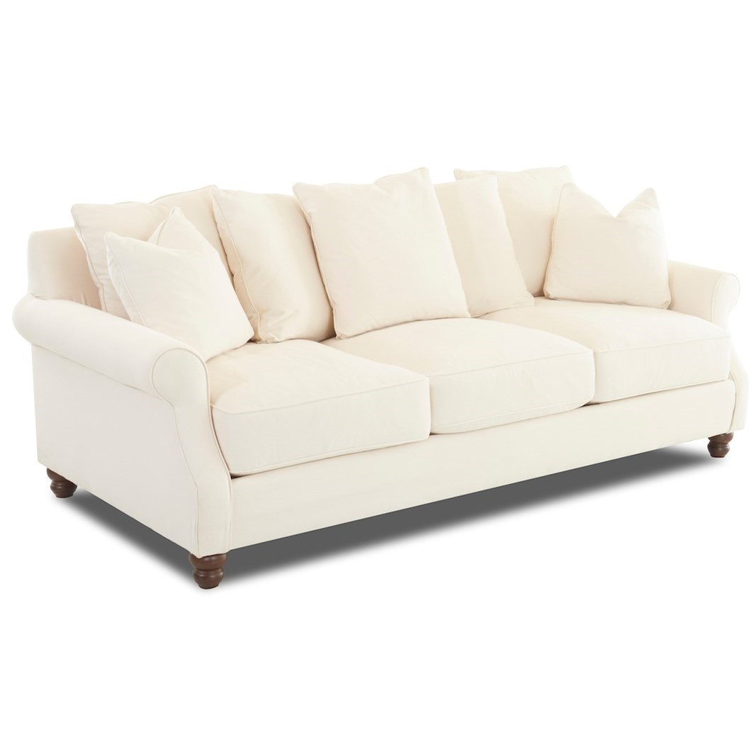 Klaussner Tifton D26044 S Traditional Sofa With Scattered Back