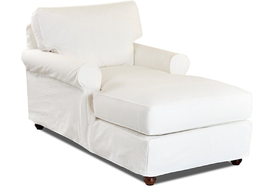 Klaussner Tifton Traditional Chaise Lounge With Slipcover Value
