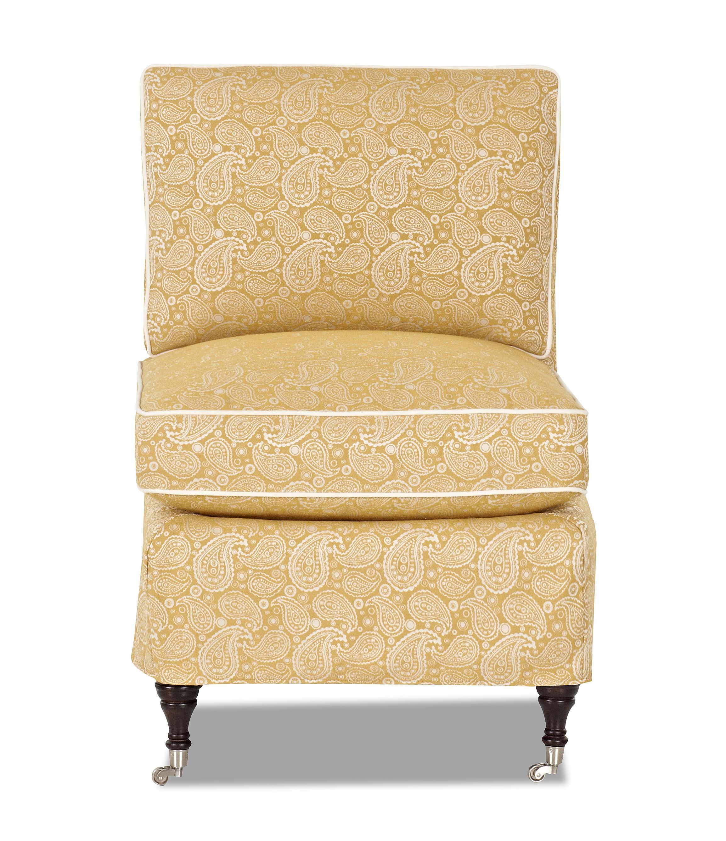 armless accent chair
