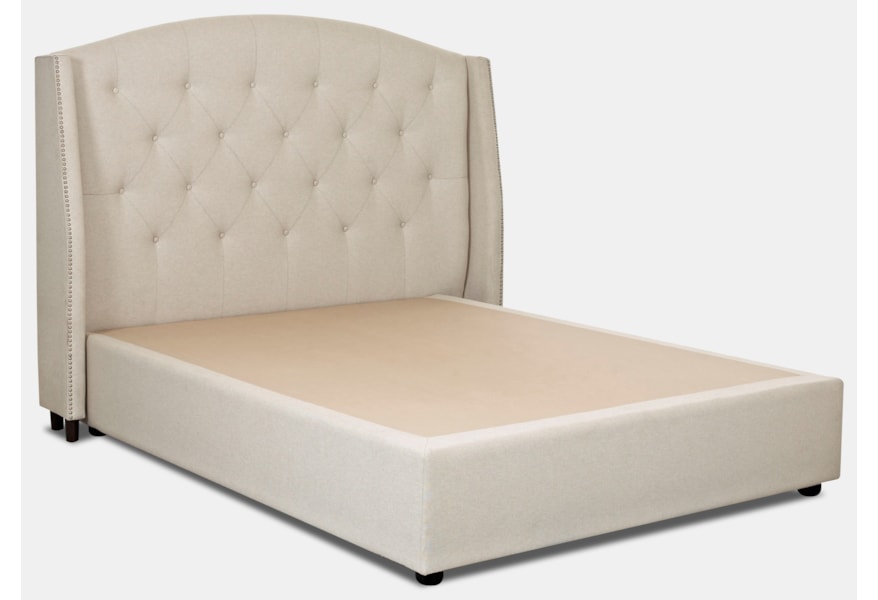 Klaussner Upholstered Beds And Headboards 188 066 Hdbrd Harvard King Size Upholstered Headboard With Nailheads Hudson S Furniture Headboards