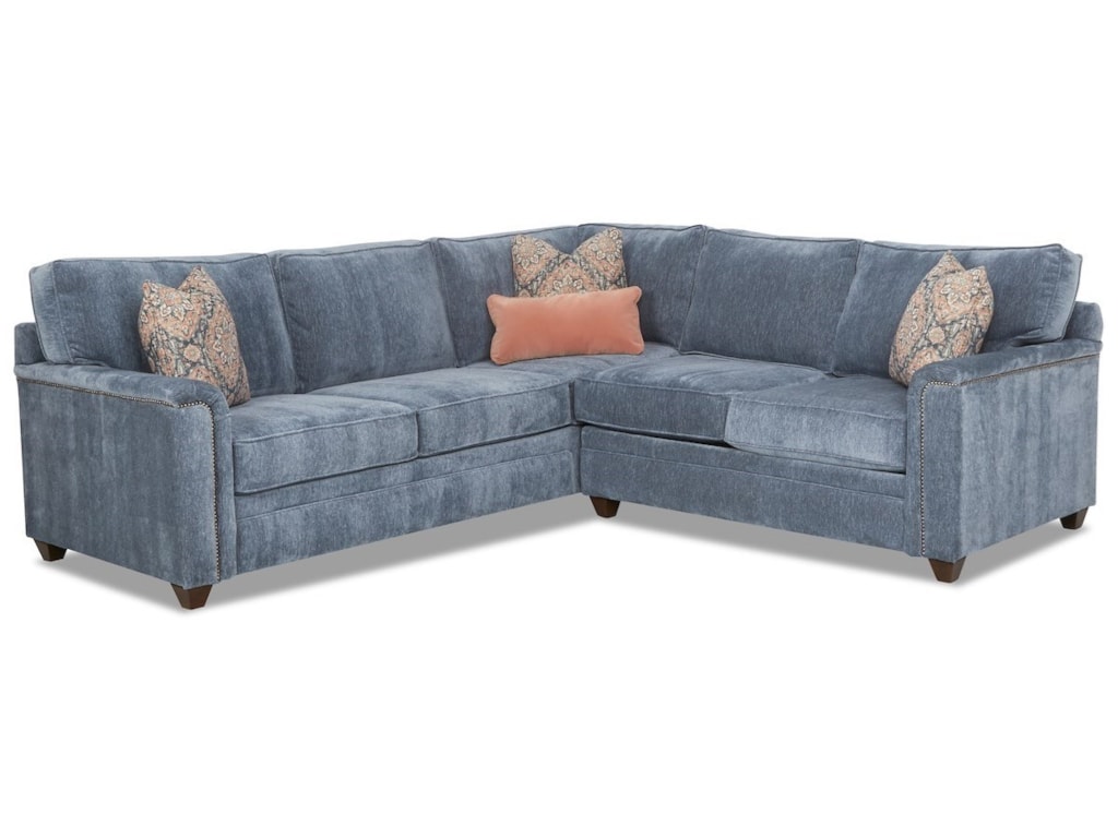 Klaussner Warrant Transitional 4 Seat Sectional Sofa With Transitional 4 Seat Sectional Sofa