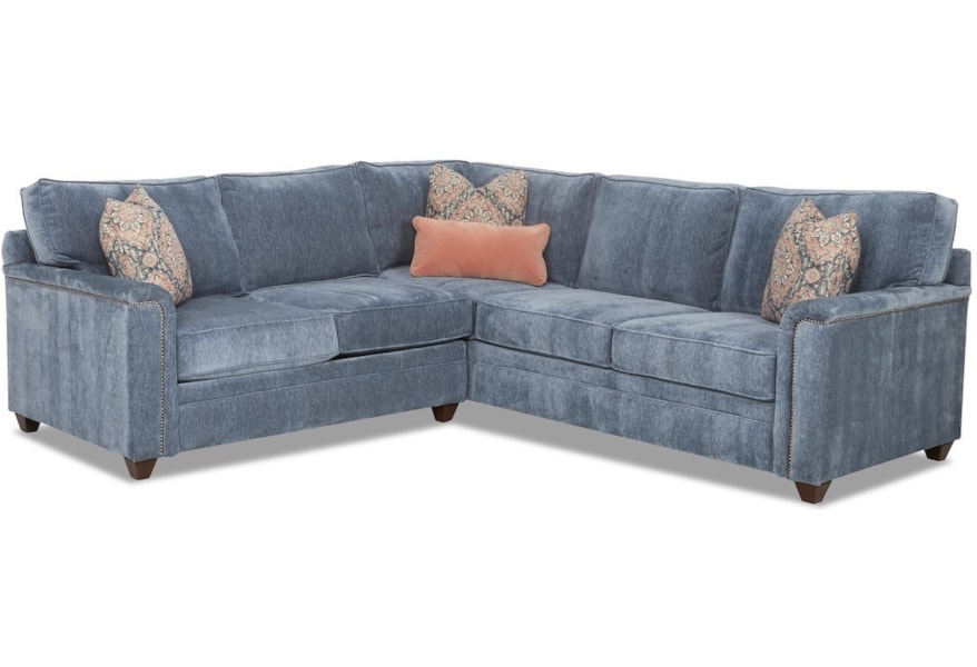 Klaussner Warrant Transitional 4 Seat Sectional Sofa With Transitional 4 Seat Sectional Sofa