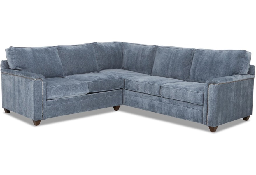 Klaussner Warrant Transitional 4 Seat Sectional Sofa With 4 Seat Sectional Sofa