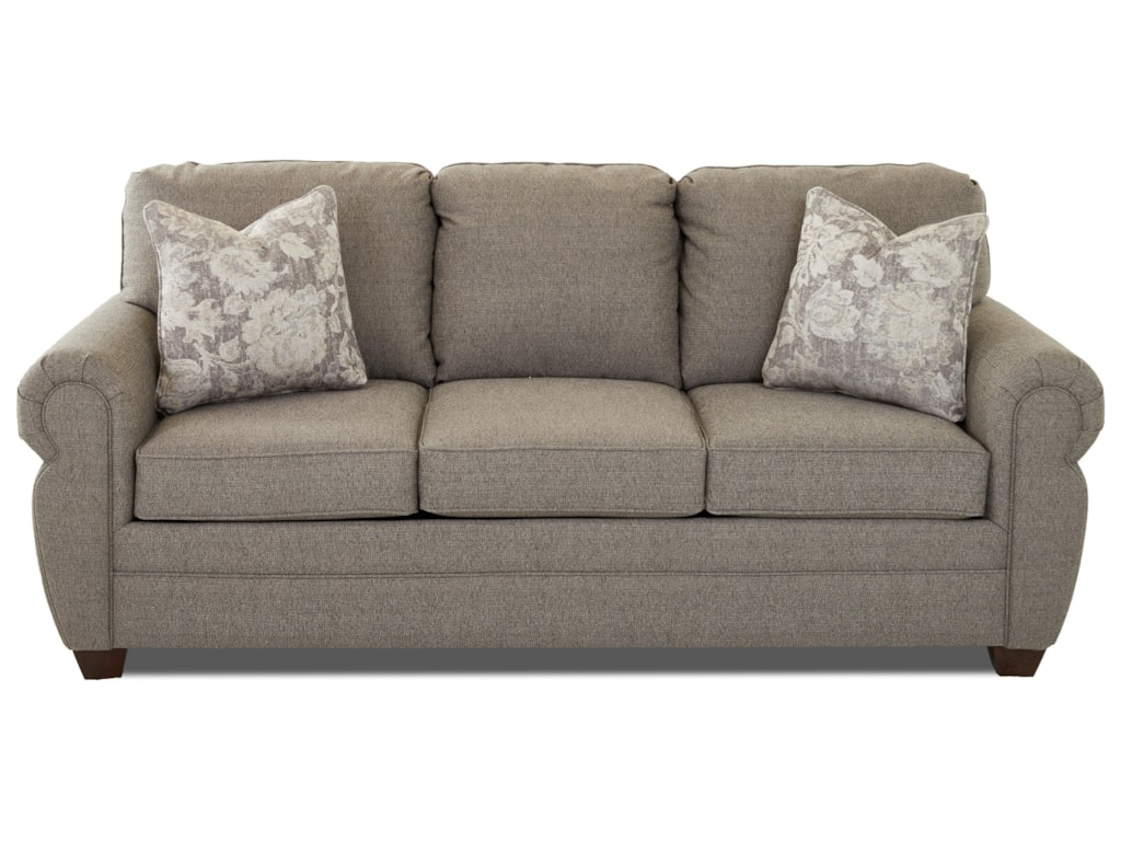 Klaussner Westbrook Rolled Arm Sleeper Sofa With Innerspring
