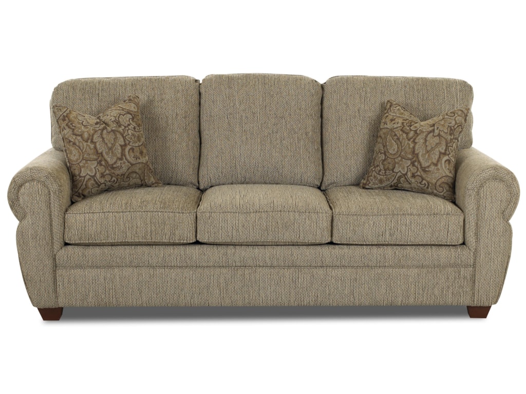 Westbrook Rolled Arm Sleeper Sofa With Innerspring Mattress By Klaussner At Dunk Bright Furniture