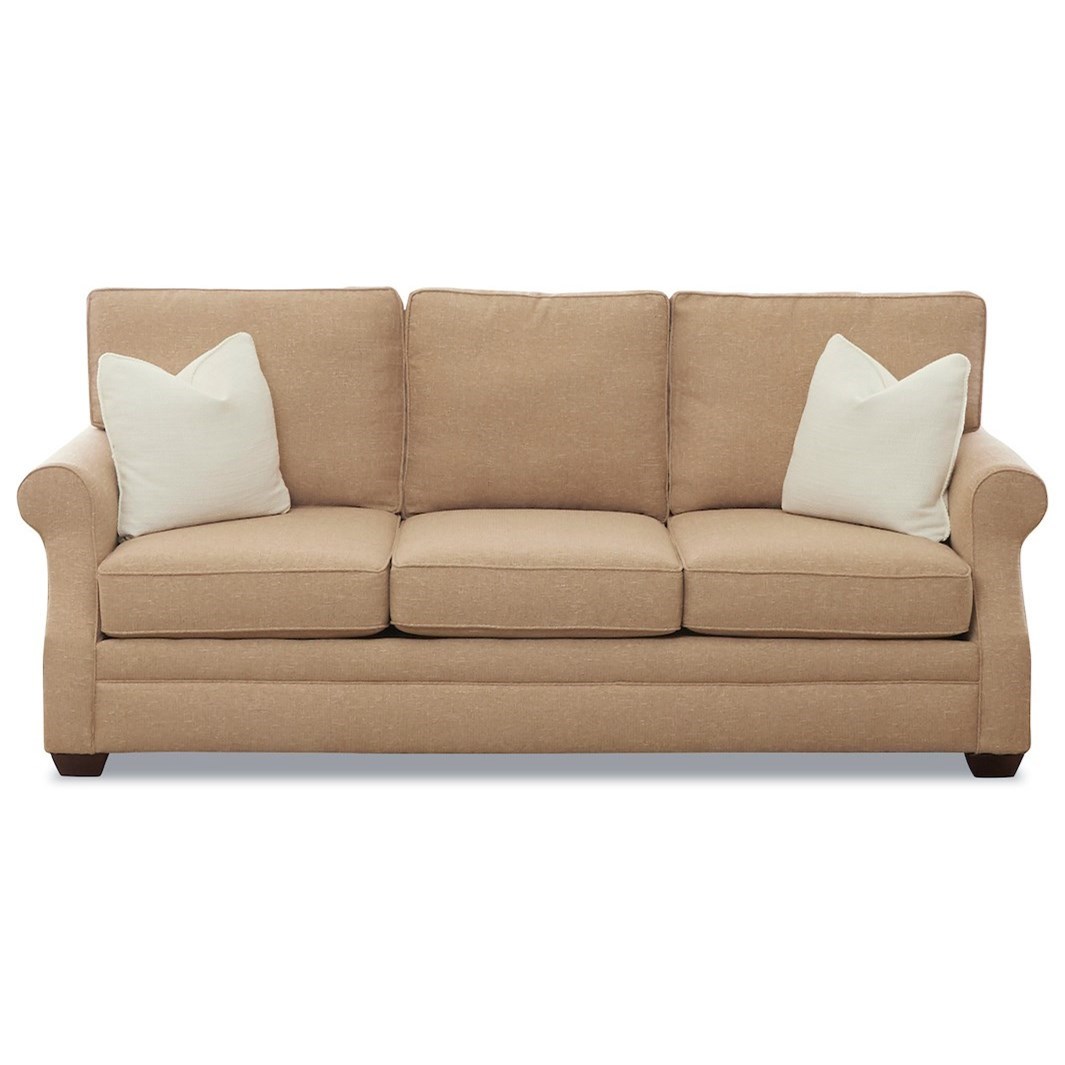 Klaussner Wyatt Casual Sleeper Sofa With Enso Memory Foam Mattress